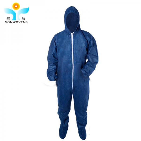 Quality Sms Isolating Disposable Protective Coverall Clothing Suit With Hooded And Boots for sale