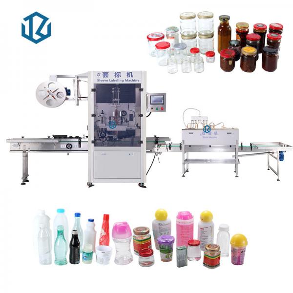 Quality Pet Plastic Glass Bottle Sleeve Labeling Equipment Heat Packing Machine With Shrink Tunnel for sale