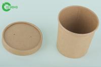China Strong Sturdy Kraft Paper Cups For Hot Soup / Cold Food 480ml 100% Recyclable factory