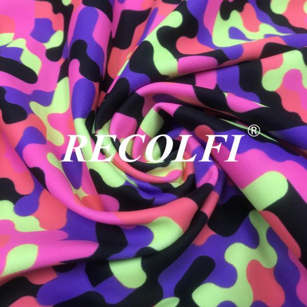 Quality Neon Bright Fluo Colors Repreve Swimwear Fabric For Melbourne Tankini Bikini Tops for sale