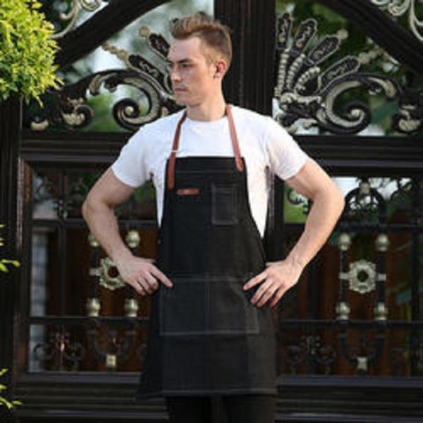Quality manufacture supply modern service apron restaurant kitchen chef apron for sale