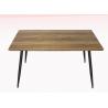 China Nature Wood Grain Veneer 25mm Mdf Dining Table With Anti Slid Pads factory