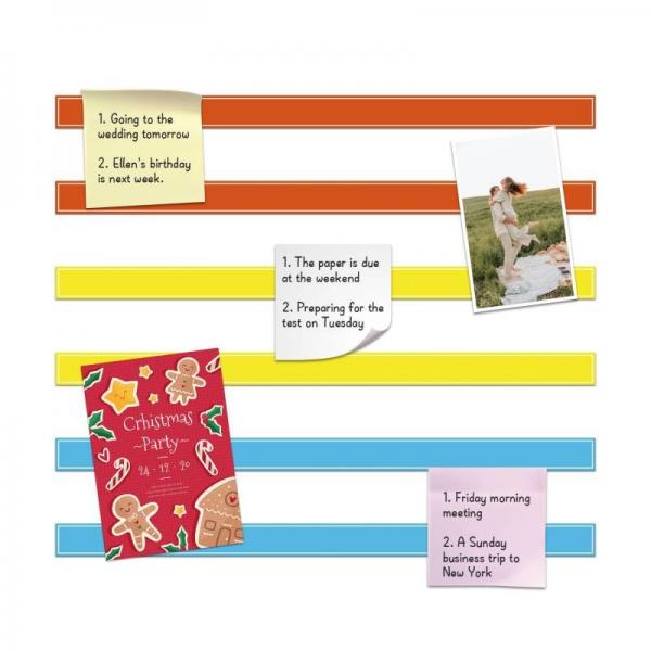 Quality Double Sides Sticky Reusable Magnetic Memo Strip Notice Board For Fridge for sale