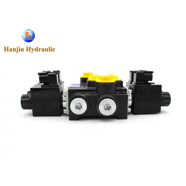 Quality 2 Bank Hydraulic Solenoid Control Valve 13gpm 24 Volt Dc Manual Directional for sale