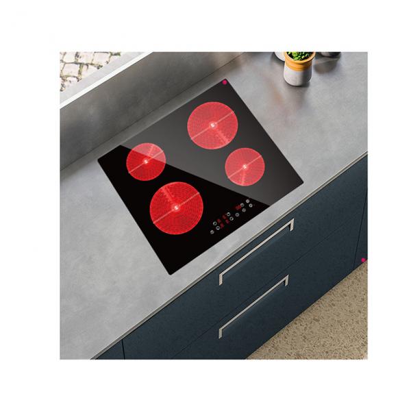 Quality Industrial 4 Ring Built In Ceramic Hob Household Time Setting for sale