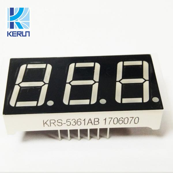 Quality Multiplexing Blue 3 Digit 7 Segment LED Displays 12 Pins 9.2mm Height for sale