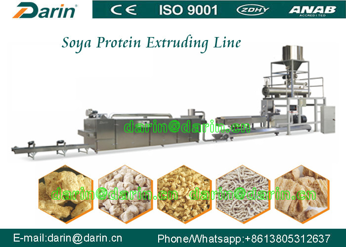 China Double screw extruder machine for Soya Protein , soybean extruder machine factory