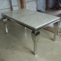 Quality European Silver Wedding Banquet Tables 150X90X75 Dining Room Table for sale