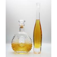 Quality 375ml Ice Wine Glass Bottle Diamond Super Premium Printing Golden for sale