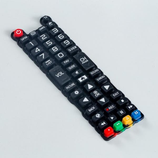 Quality Silkscreen Printing Silicone Rubber Remote Control Buttons for sale