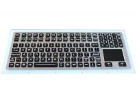 China 116 Keys IP67 Black Vandproof Stainless Steel Industrial Keyboard With Touchpad factory