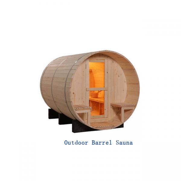 Quality Smartmak Household Pine Wood Burning Barrel Sauna Outdoor Steam Room for sale