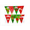 China Christmas Pennant String Flags Heat Tranfer Printing UV Protection OEM Offered factory