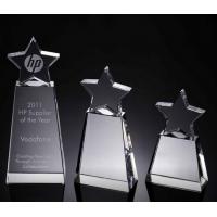 China top star crystal award/star crystal award/top star crystal trophy/blank top star trophy for sale