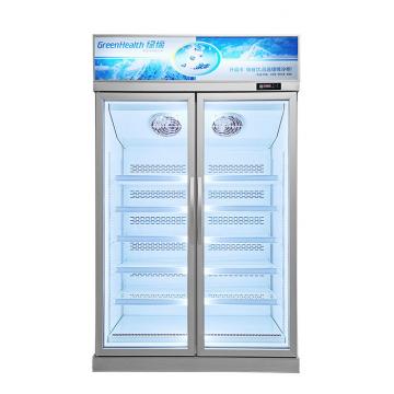 Quality Double Glass Door Upright Commercial Display Freezer Automatic Defrost for sale