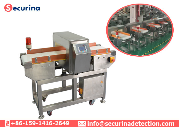 China Auto Industrial Metal Detector Conveyor Sound / Light Alarm Food Processing factory