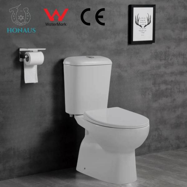 Quality S/P Trap Two Piece Toilet Bowl Dual Flush Water Closet OEM ODM Available for sale