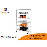 China Kitchen Wire Rack Shelving 4 Layers Black Powder Coated Chrome Wire Shelving for sale