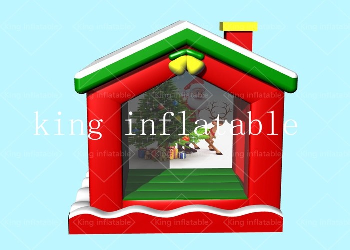 China Christmas Commercial 0.55 mm PVC Inflatable Bouncer House 3.3x2.75x3.5m factory