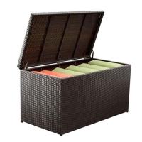 China Brown Rattan Wicker Stylish Square Outdoor Cushion Box factory