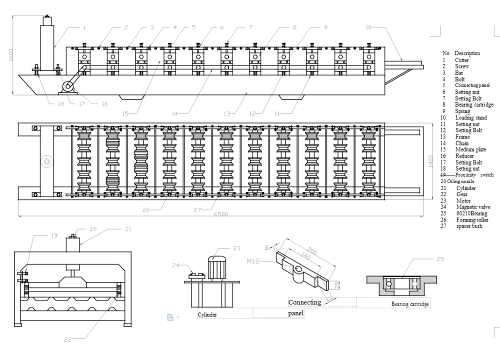 Aluminium Roof Sheet Roll Forming Machine