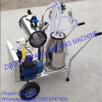 China Vacuum Pump Typed Single Bucket Mobile Milking Machine, hot sale portable milking machine for small farms for sale