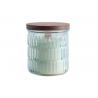 China Vintage Glass Tealight Candle Holders Embossed Feature Wooden Cover factory
