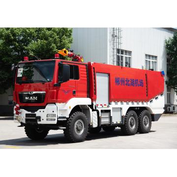 Quality 6x6 MAN Airport Rescue Fire Truck 11 Ton With 10000L Water Tank Price Specialize for sale