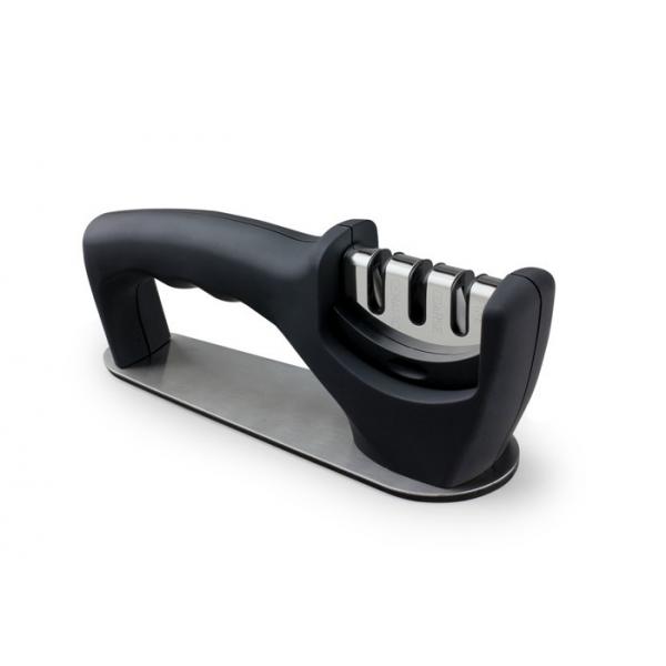 Quality BSCI Approved Portable Cooks Knife Sharpener Three V - Shaped Grooves Design for sale