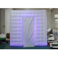 China Portable Oxford LED Light White Inflatable Wedding Photo Booth With Remote Control factory