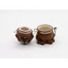 China Dog Shape Ceramic Kitchen Canisters Tea Coffee Sugar Canisters With Metal Clip factory