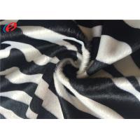 China Zebra Printed Velboa Plain Dyed Velour Striped Velvet Upholstery Fabric For Home Textile factory