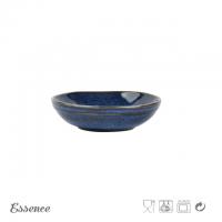 China 3.5 Inch Small Ceramic Sauce Dish Round , Reactive Glaze Ceramic Dip Dish factory