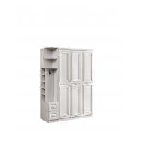 china Anti Deformation White Wooden Wardrobe With 3 Door ISO9001 Dustproof