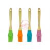 China Silicone brush with long wooden handle Multifunctional BBQ Eco Friendly Basting Brush cooking oil brush factory