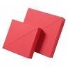 China Red Square Diagonal Double Door Gift Box Scarf Presentation Box factory