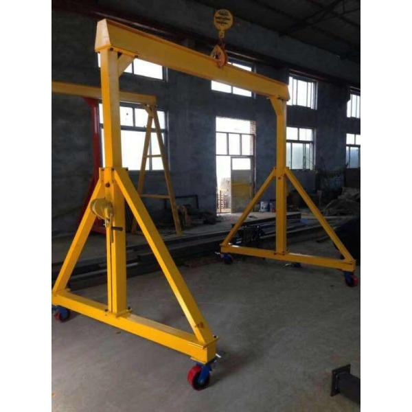 Quality Adjustable Height Portable Gantry Crane , Foldable Gantry Crane With 4 Wheels for sale
