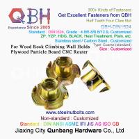 China QBH M4-M10 DIN 1624 Yellow Zinc Coated Carbon Steel Tee Nuts With Pronge factory