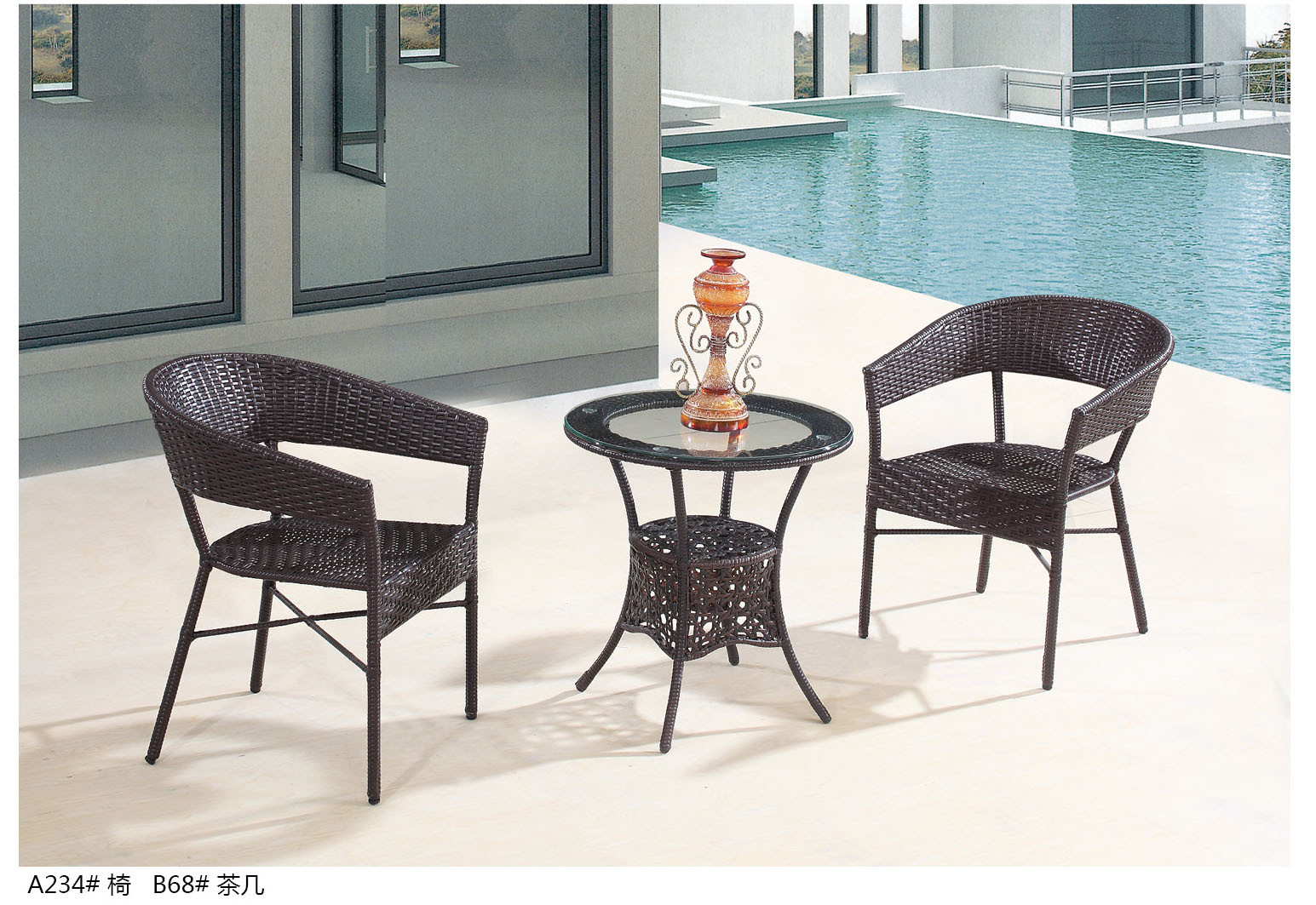 China China PE rattan outdoor rattan patio furniture product factory