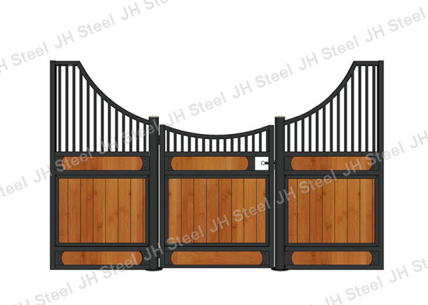 Quality Powder Coated Pine Solid Board 3.6m Horse Stall Front for sale