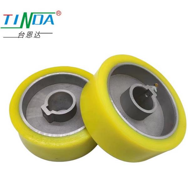 Quality Profile Wrapping Machines Rubber Feed Roller Silicone Rubber Wheel Customised for sale