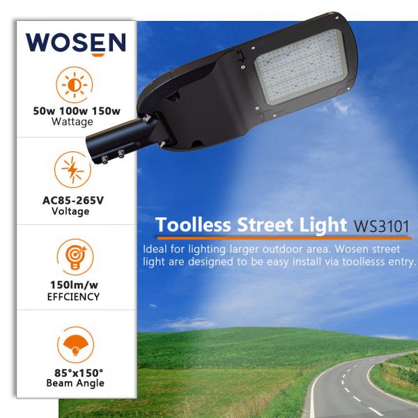 Quality IP66 50 Watt LED Solar Street Lights Outdoor 150lm/W High Lumen for sale