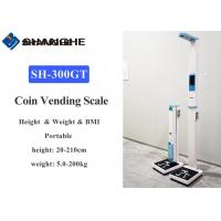 China Coin HD LCD Screen Digital Height Weight Scale With Hot Printer for sale