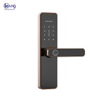 China Tuya TTlock Electronic Key Code Door Lock Red Bronze Touch Code Door Lock factory