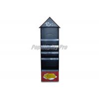 Quality Advertising Cardboard Floor Displays Lightweight Black / Red with Adjustable for sale