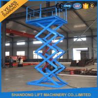 China CE 5.5kw Power Electric Stationary Hydraulic Scissor Lift For Warehouse Cargo Loading for sale