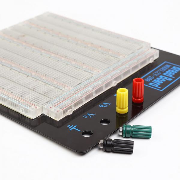 Quality ABS Plastic Soldering Breadboard Transparent With Black Aluminum Plate for sale