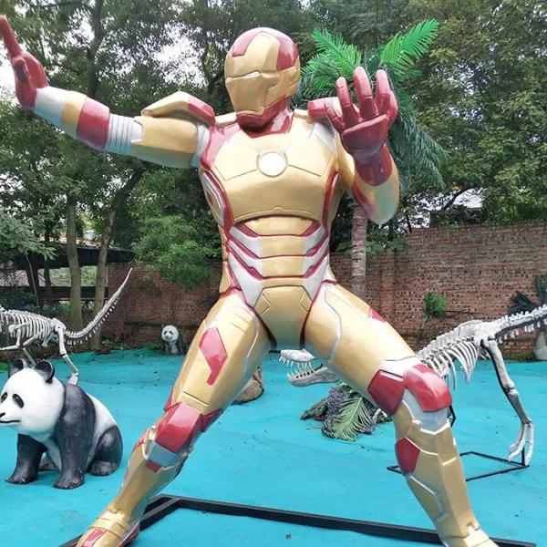 Quality Waterproof Custom Fiberglass Products Resin Marvel Iron Man Statue for sale