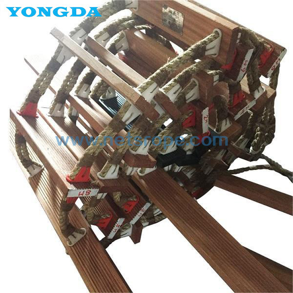 Quality ISO799 Marine Hard Wooden Step Pilot Rope Ladder for sale