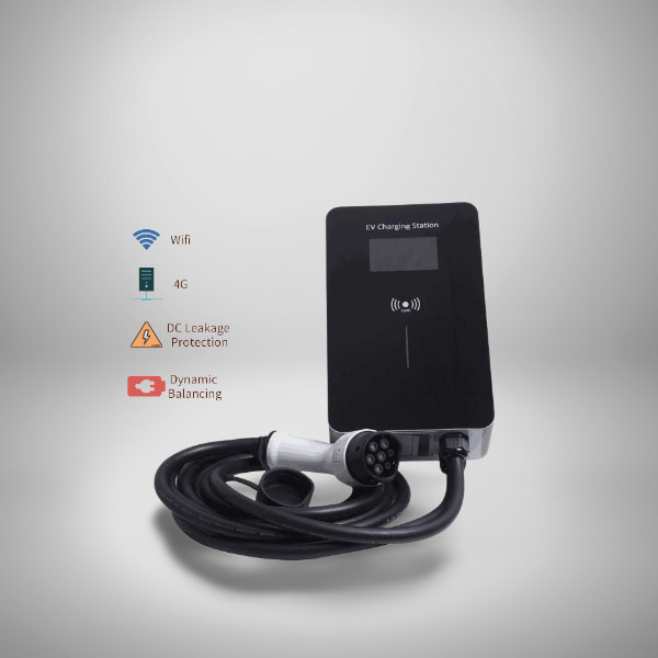 Quality 7KW Commercial Smart Wallbox EV Charger Single Phase EN IEC 62196 for sale